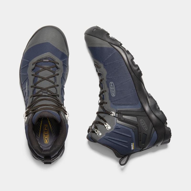 Buy Keen Venture Mid Waterproof Mens Hiking Boots Blue (6359-MBFEX)